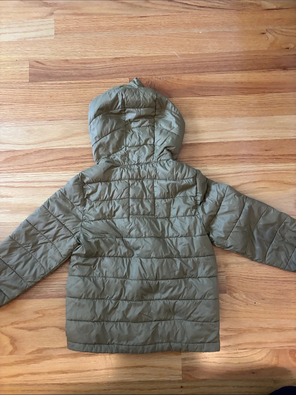 GAP Kids Olive Hooded Lightweight Puffer Jacket
